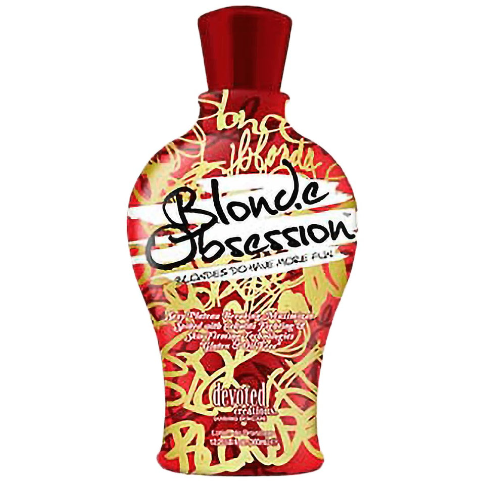 Devoted Creations Blonde Obsession front packaging showing 12 oz bottle and label benefits