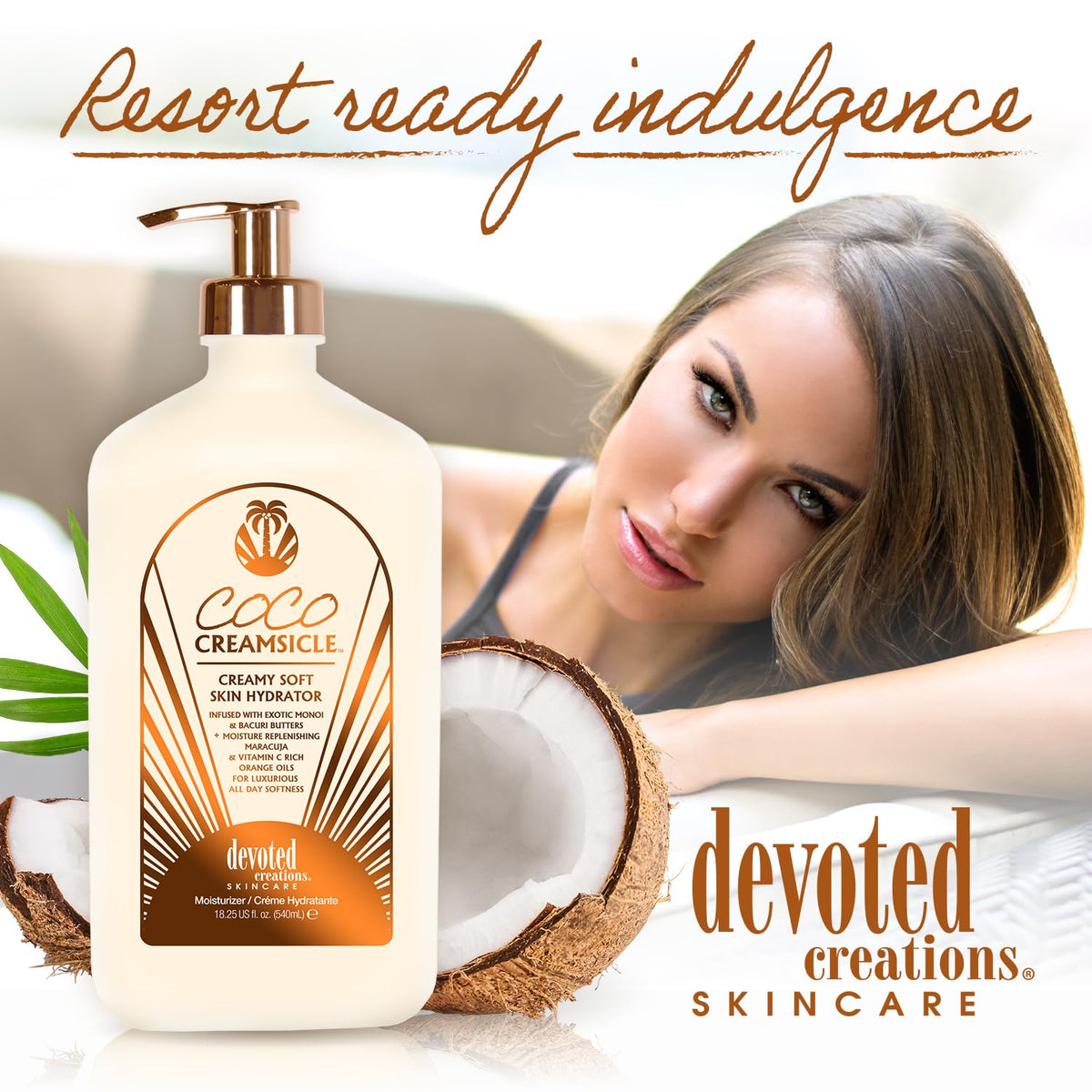 Devoted Creations applying moisturizer on arm demonstrating smooth absorption