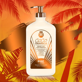 Devoted Creations product next to hand showing size and ingredient label