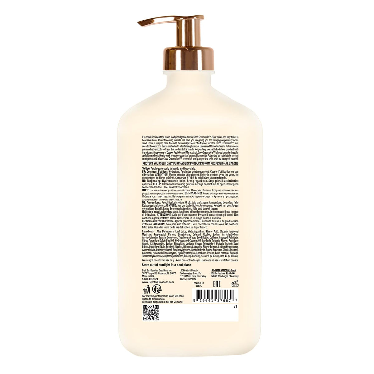 Devoted Creations close-up whipped cream texture highlighting hydrating feel