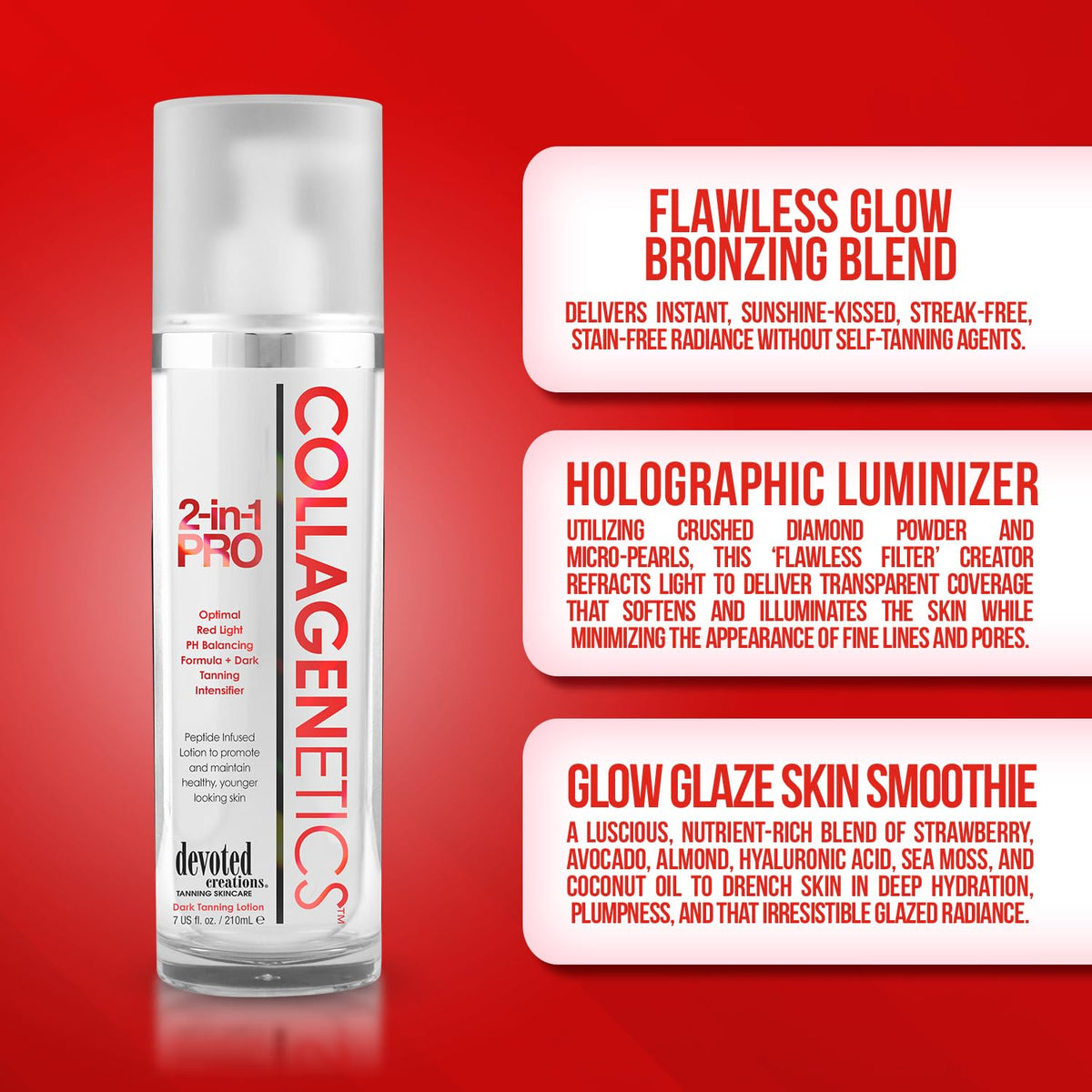 Devoted Creations Collagenetics placed on bathroom vanity showing routine-ready design
