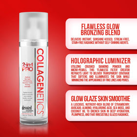 Devoted Creations Collagenetics placed on bathroom vanity showing routine-ready design