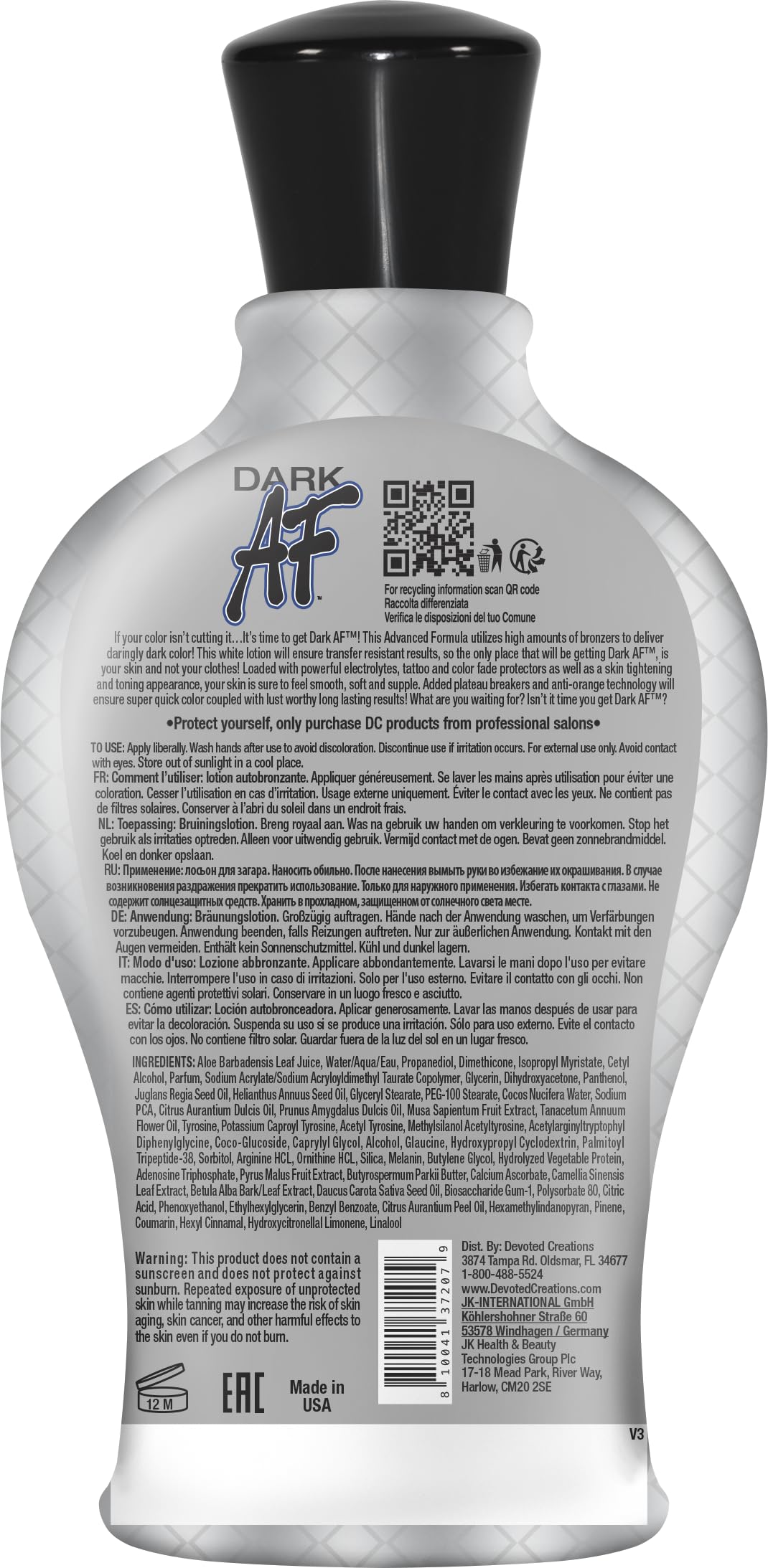 Devoted Creations lotion being applied to arm, demonstrates smooth coverage and hydration