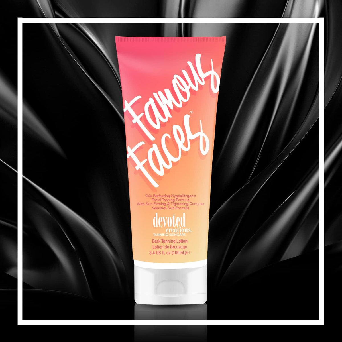 Devoted Creations texture swirled on skin, lightweight formula visible for smooth blending