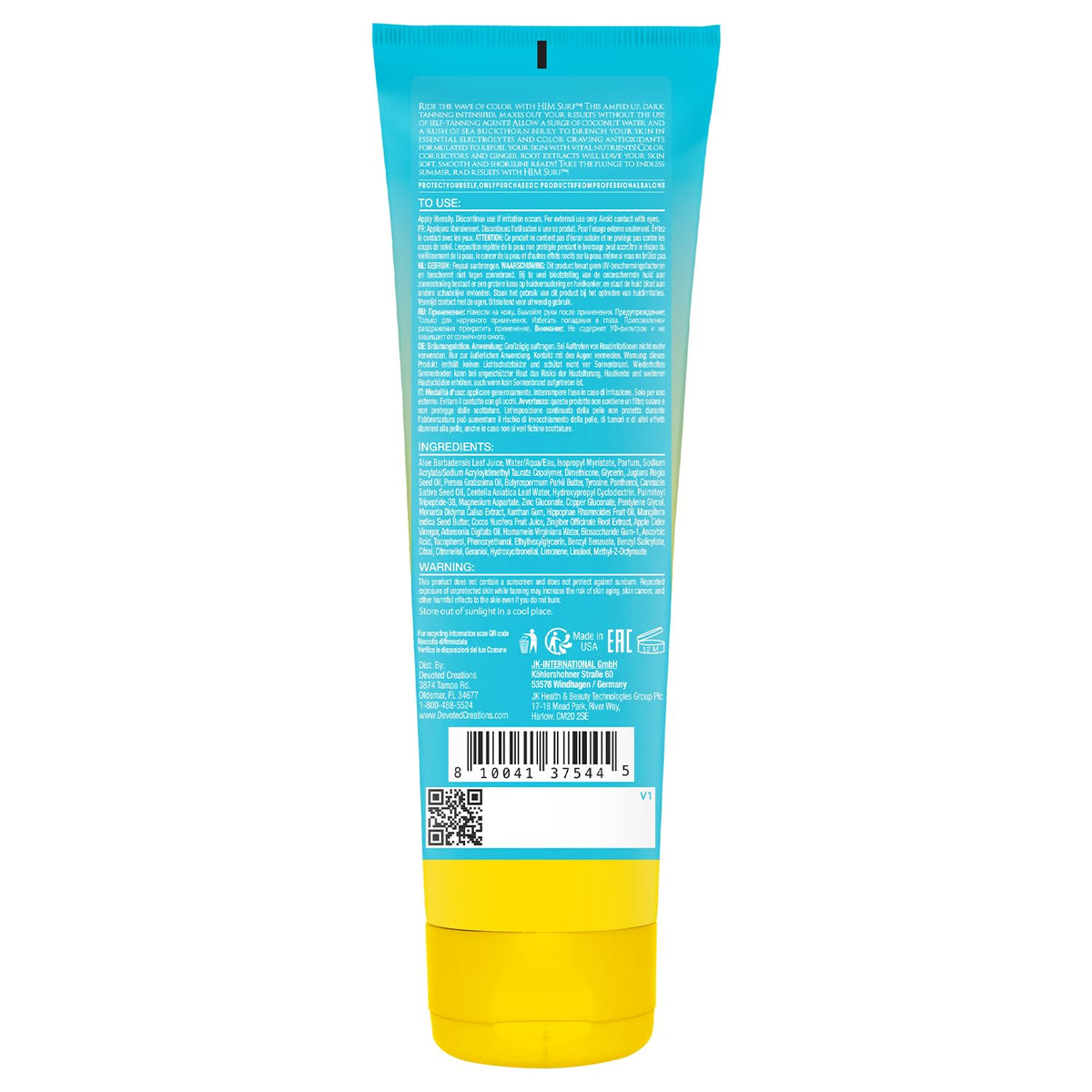 Devoted Creations HIM Surf cream texture close-up highlighting lightweight, absorbent feel