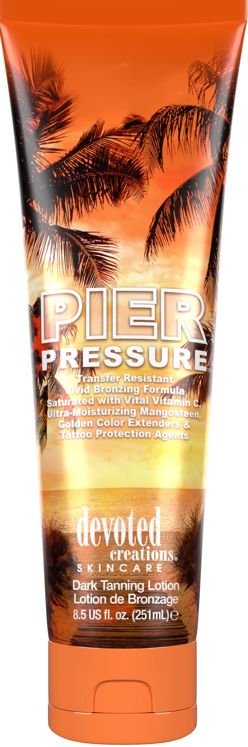 Devoted Creations Pier Pressure front packaging showing label and pump, easy identification benefit