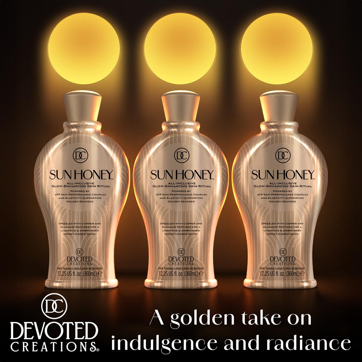 Devoted Creations Sun Honey application on arm illustrating smooth, even color