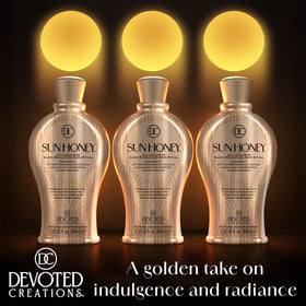 Devoted Creations Sun Honey application on arm illustrating smooth, even color