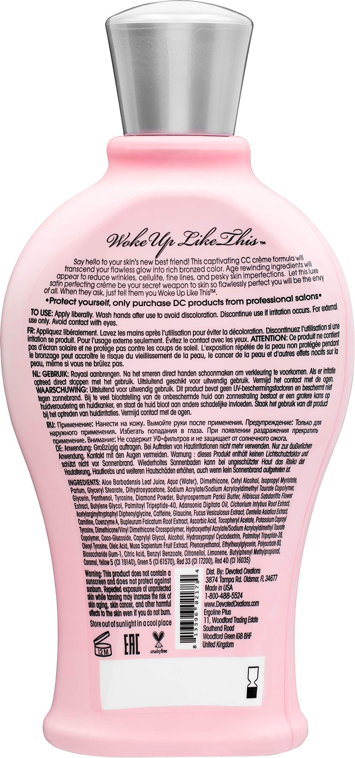 Devoted Creations texture close-up of lotion, smooth blendable formula for even glow