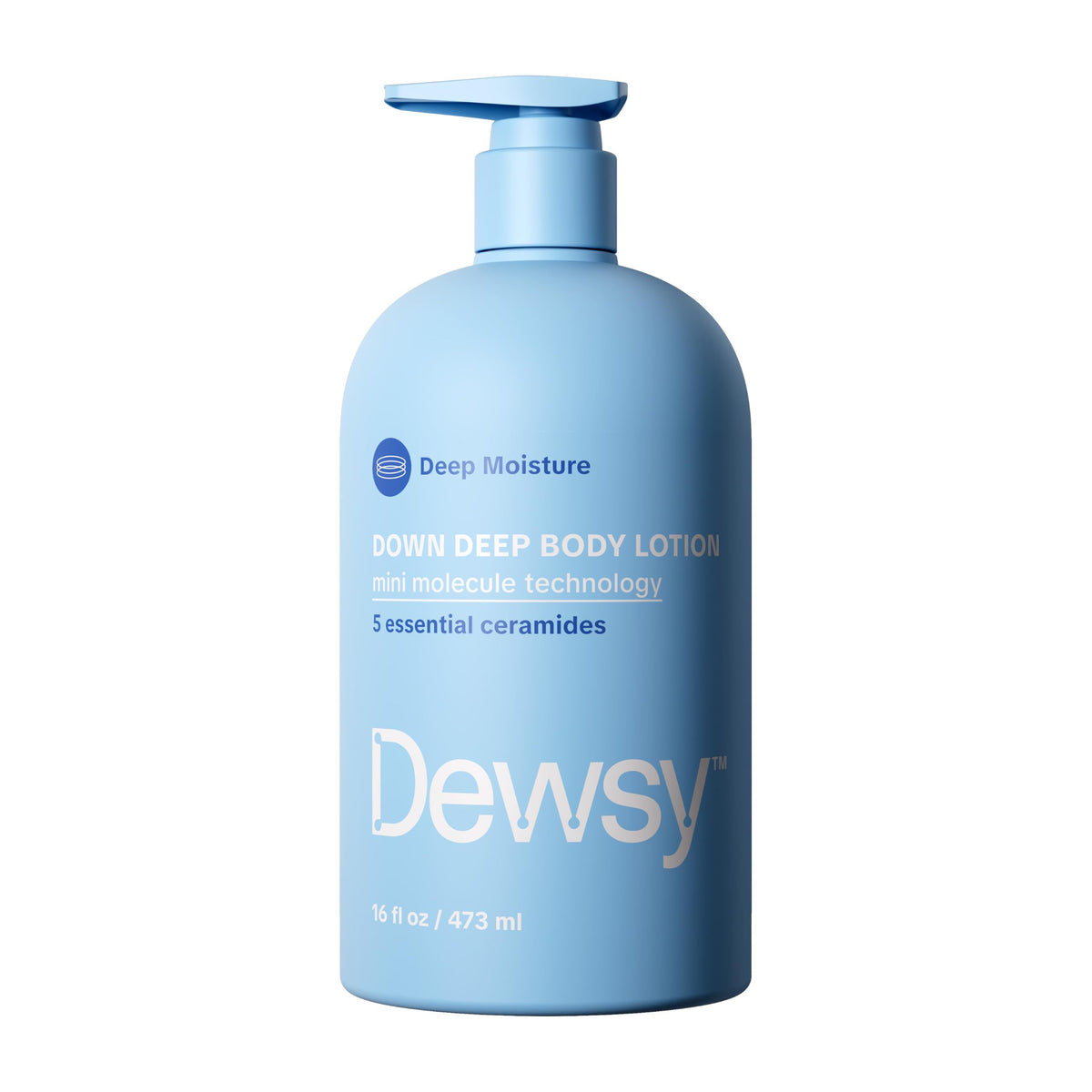 Dewsy front packaging 16 oz showing bottle and branding for everyday hydration