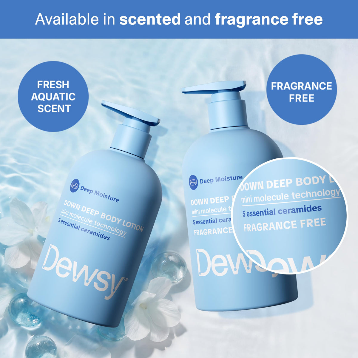 Dewsy used on arm scale comparison showing coverage and dewy finish on skin