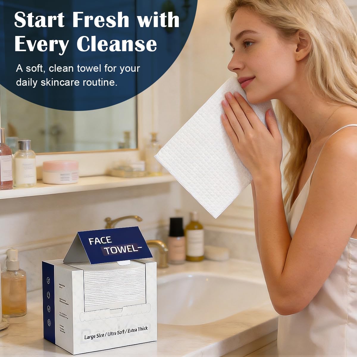 DewVera towel cleaning a countertop showing multipurpose household use