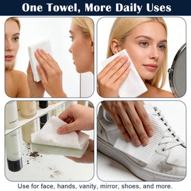 DewVera double-sided towel showing textured and smooth surfaces for versatile use