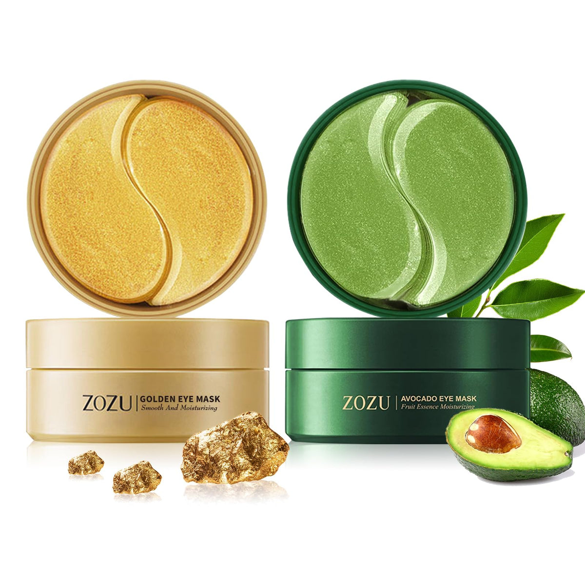 dewyhour front packaging showing both avocado and gold patches, appealing set
