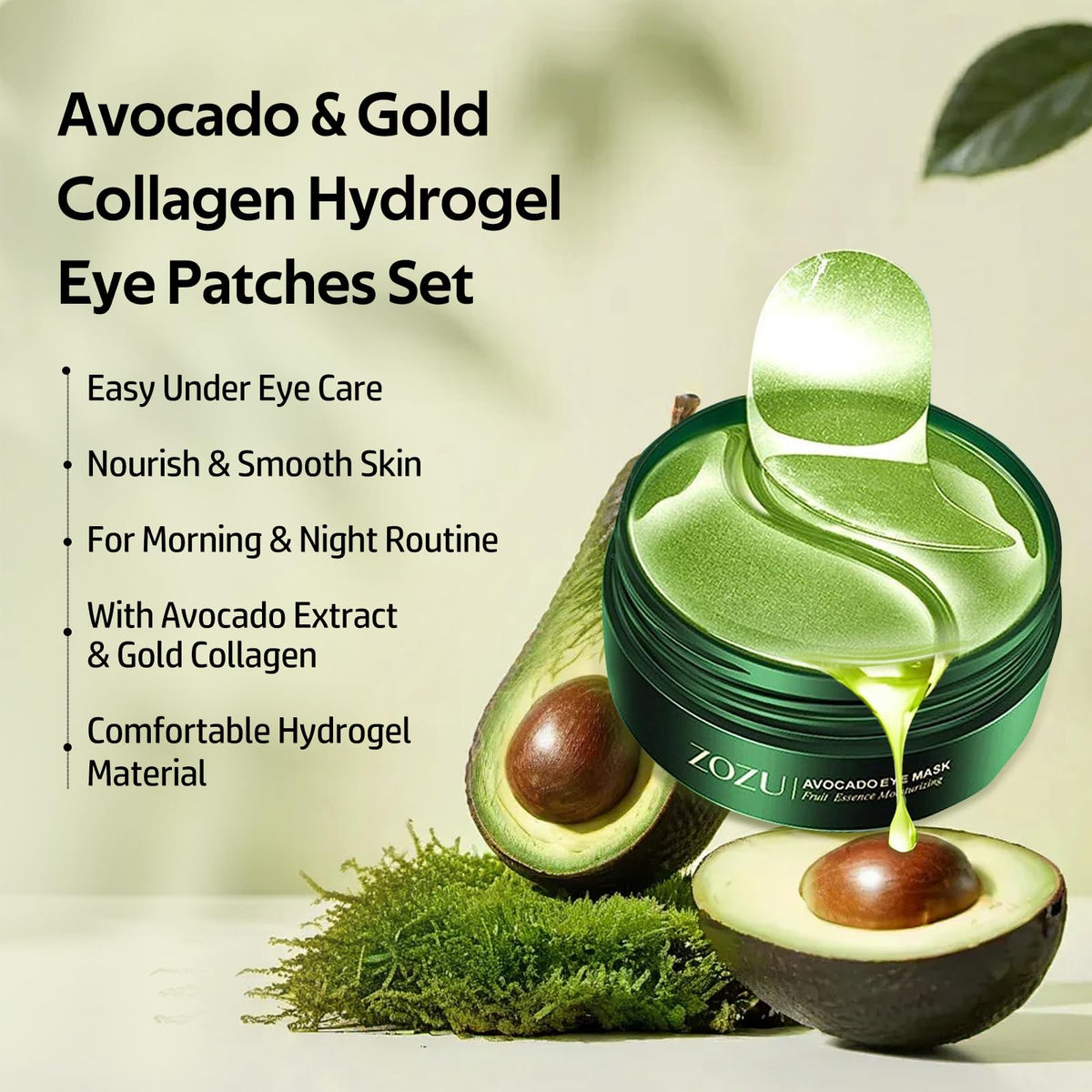 dewyhour gold patch close-up highlighting collagen sheen for firmer skin