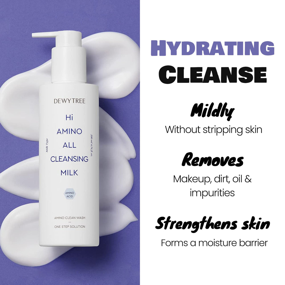 Dewytree pump and bottle close-up highlighting label clarity and ease