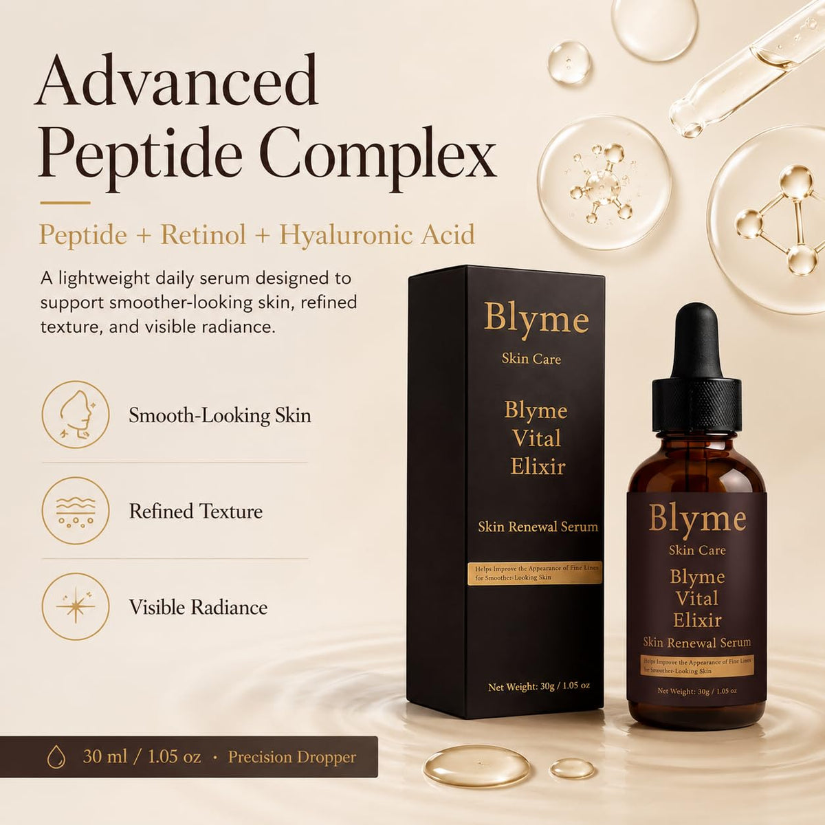 DFTLUUE Blyme Prime Elixir dropper dispensing precise serum dose for control