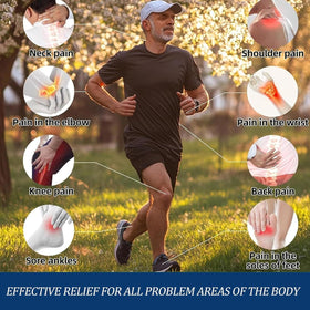 DFTLUUE Capsacare applied to foot demonstrating targeted relief and improved comfort