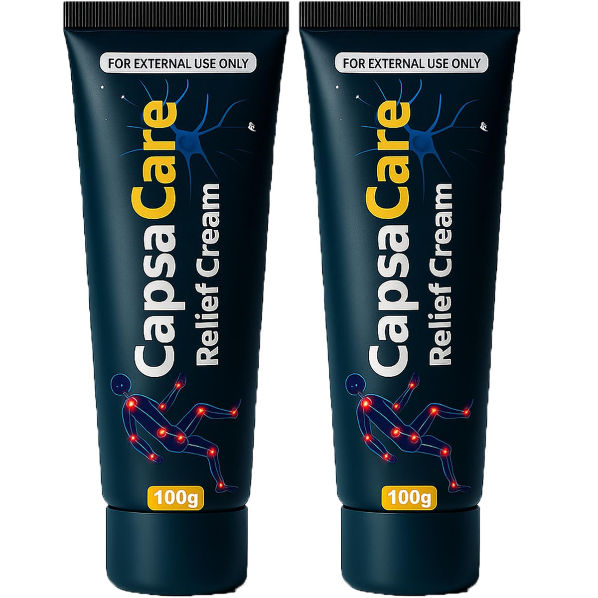 DFTLUUE Capsacare front packaging showing tube and label for easy identification and benefits