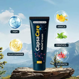DFTLUUE Capsacare cream texture close-up illustrating smooth, non-greasy absorption