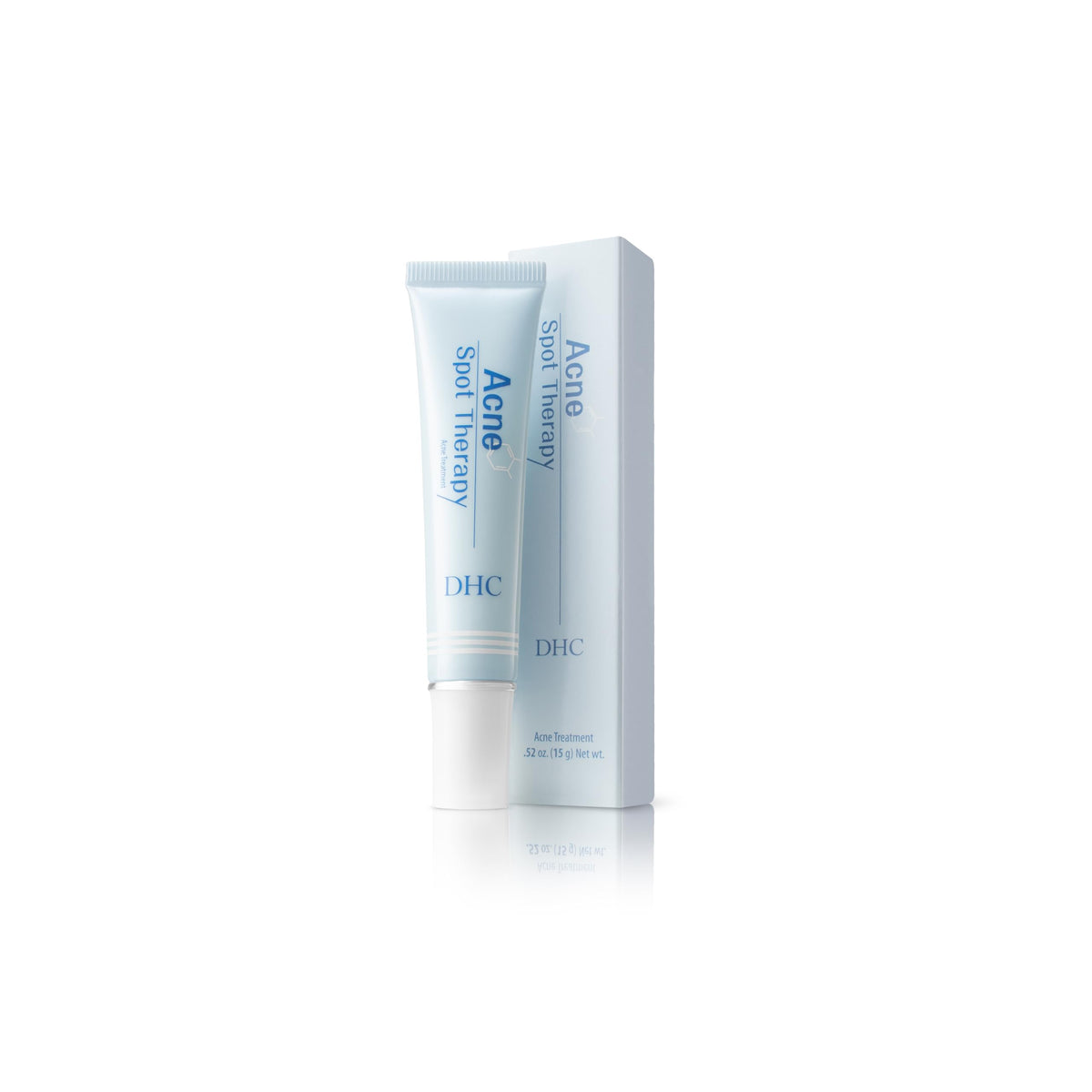 DHC texture close-up of Acne Spot Therapy cream demonstrating lightweight absorbent finish
