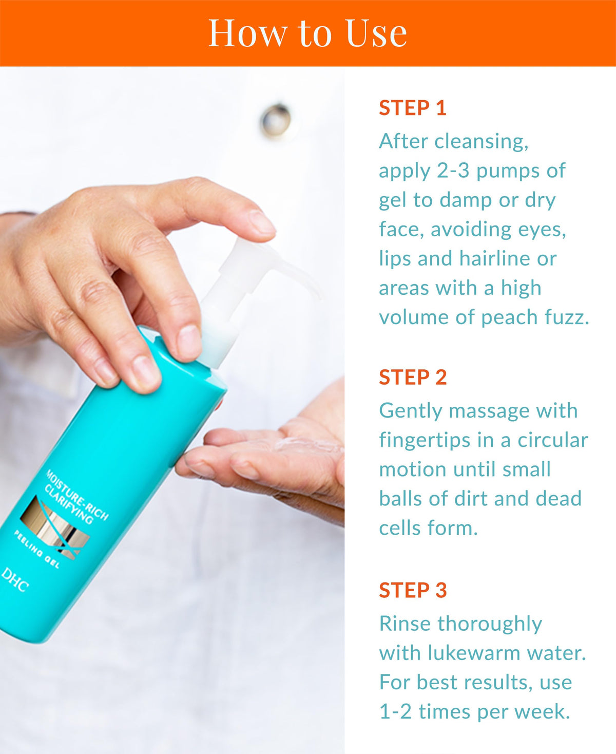 DHC ceramide visualization beside gel showing hydration support
