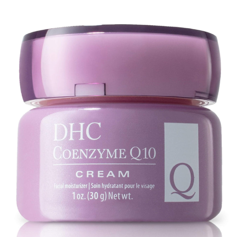 DHC jar front view shows branding and rich moisturizing cream benefit