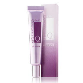 DHC CoQ10 eye cream texture closeup highlighting smooth, fast-absorbing finish
