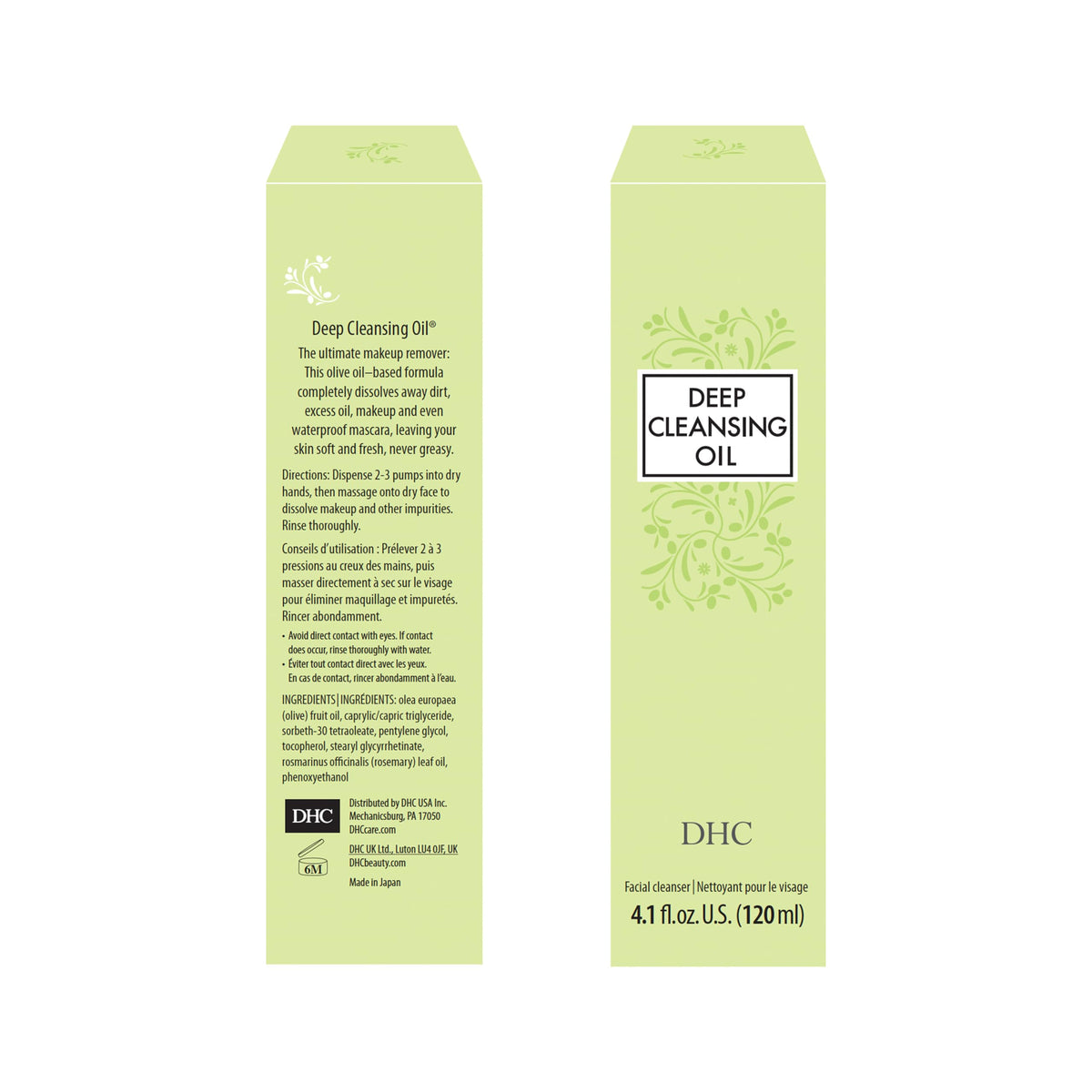 DHC bottle beside a hand for scale, showing 4.1 fl. oz. size