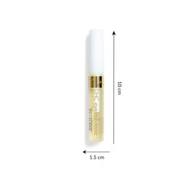 DHC eyelash tonic clear-gel texture closeup showing lightweight absorption benefit