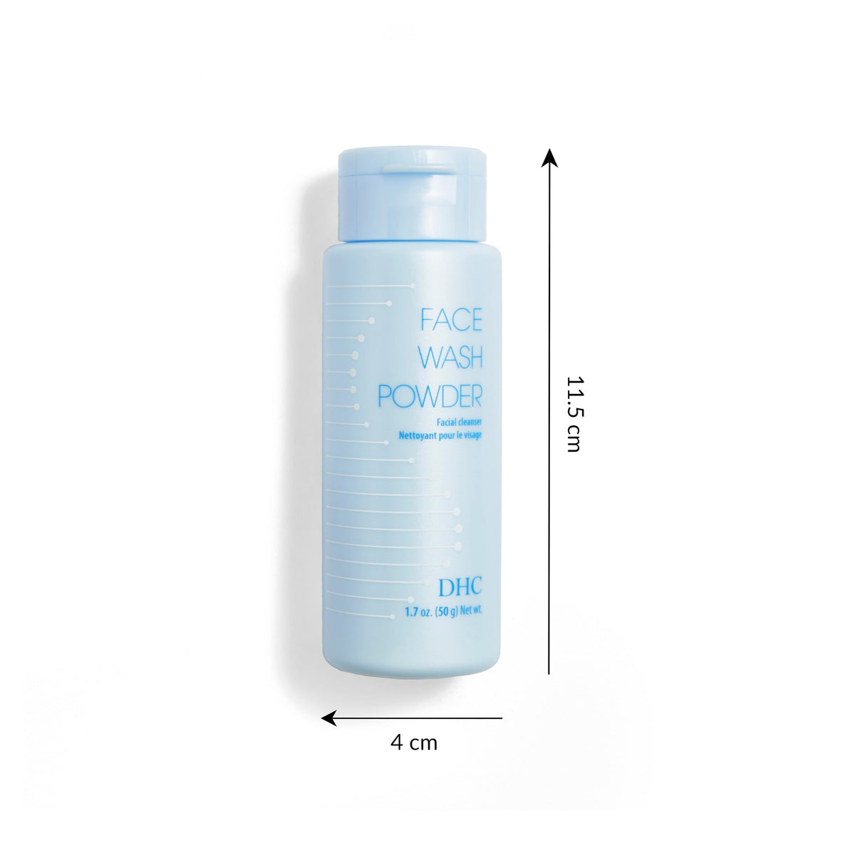 DHC bottle open with powder pour showing easy activation with water