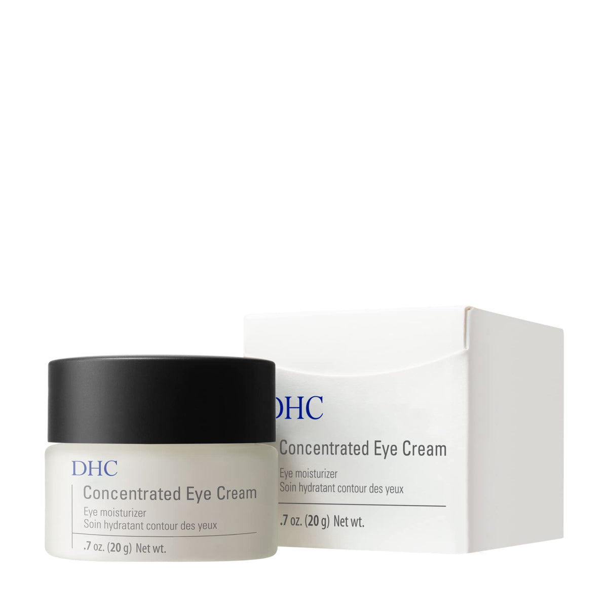 DHC jar beside a coin for size comparison, clarifies the 0.7 oz amount