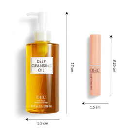 DHC label ingredients detail showcasing olive oil and botanical benefits
