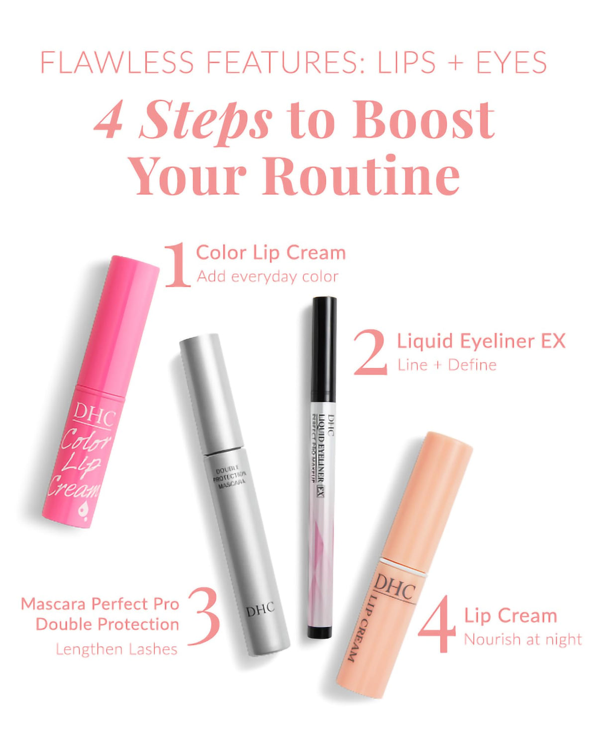 DHC lip cream open cap detail revealing compact stick ideal for touch-ups