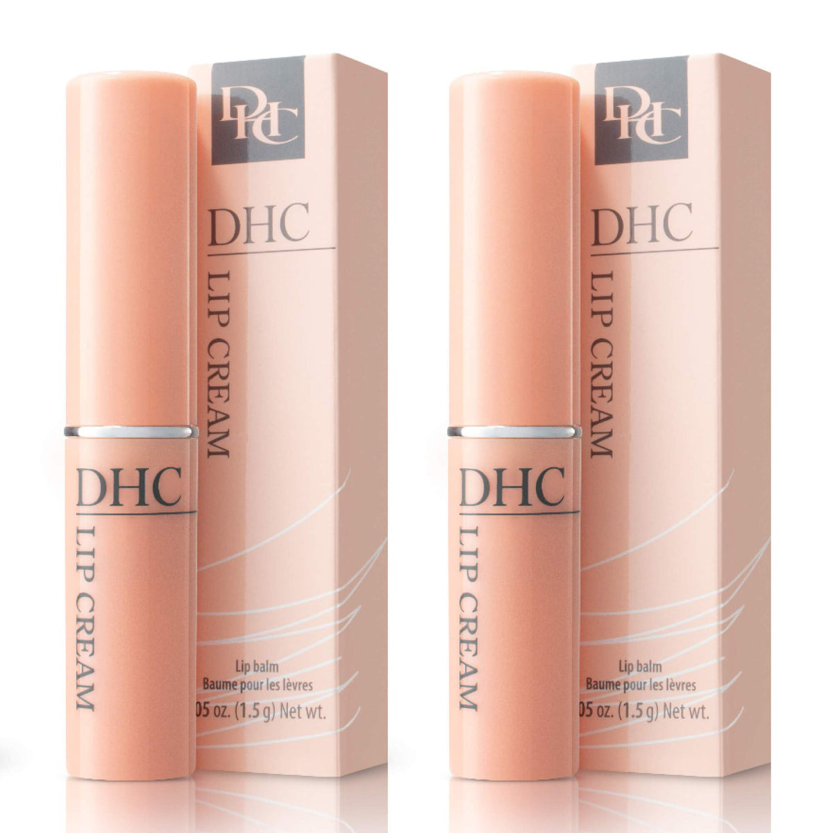 DHC lip cream open tube texture demonstrating smooth glide benefit