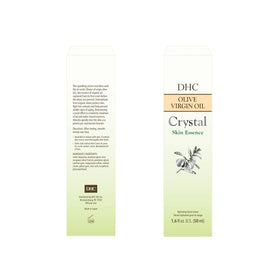 DHC shimmering serum texture closeup showing lightweight, hydrating finish