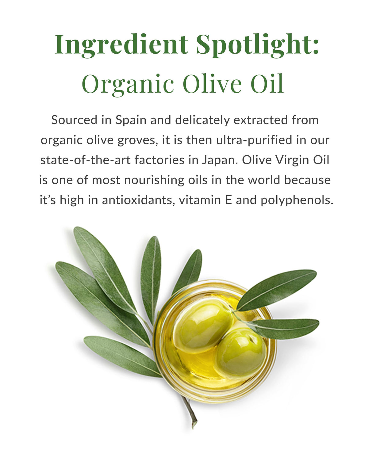 DHC Olive Virgin Oil texture on fingertip showing lightweight absorption