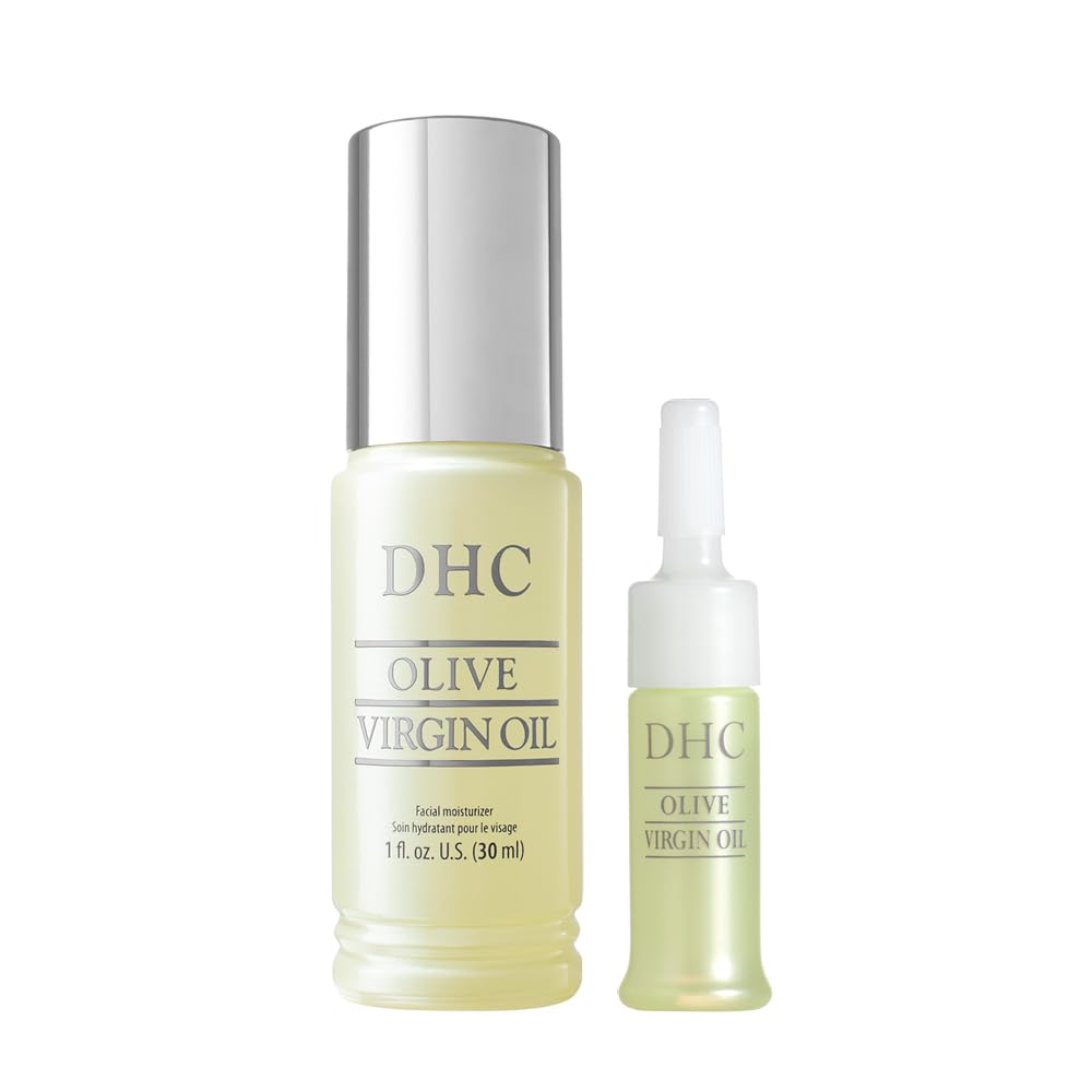 DHC Olive Virgin Oil front packaging showing clean bottle and benefits