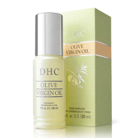 DHC olive oil droplet pouring to show nourishing hydration instantly