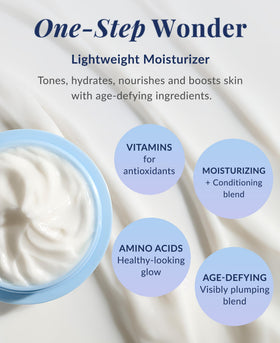 DHC cream on hand demonstrating lightweight spreadability and hydration