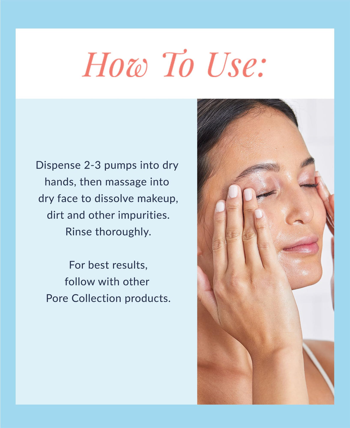 DHC removing waterproof mascara from eye area for effective makeup release