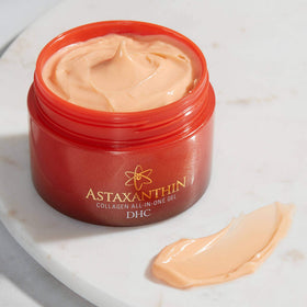 DHC gel placed beside sunscreen illustrating simple morning skincare layering