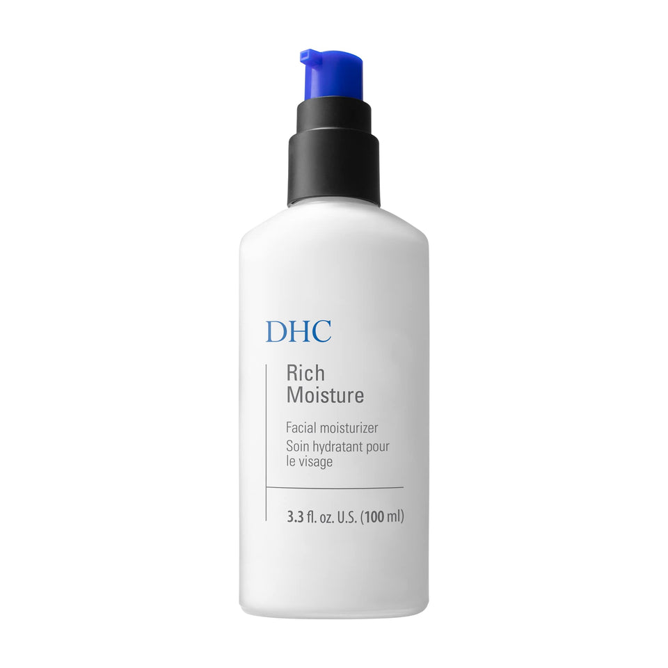 DHC Rich Moisture front jar showing packaging and hydrating benefit