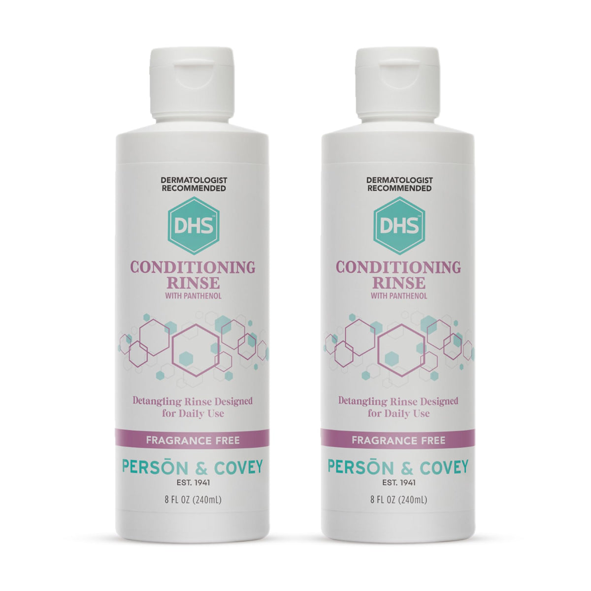 DHS front packaging showing bottle and label, clear product branding