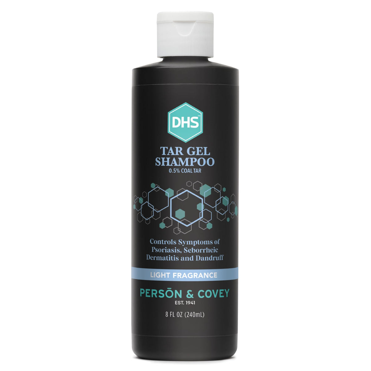 DHS front packaging showing bottle and label, clarifies product use