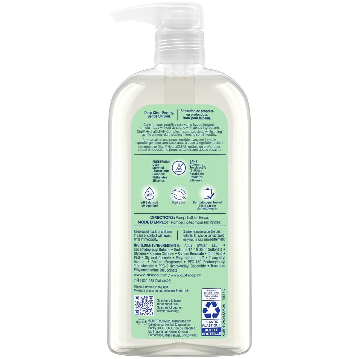 Family in bathroom using Dial body wash, illustrating gentle, multi-age use