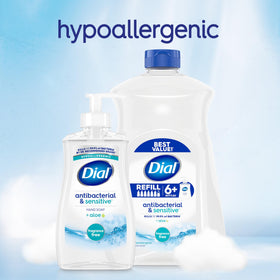 Dial bathroom lifestyle setting shows discreet scent-free hand care