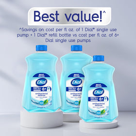 Dial bottle label and ingredients view showing dermatologist-tested benefit