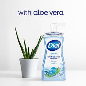 Dial bottle recyclable symbol emphasizing recyclable packaging and lower waste