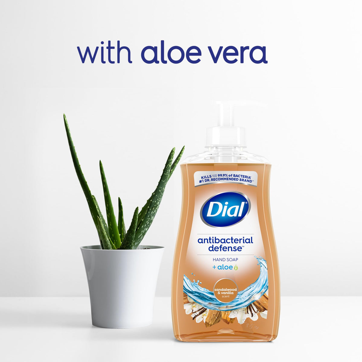 Dial bottle recyclable symbol showing eco-conscious packaging benefit